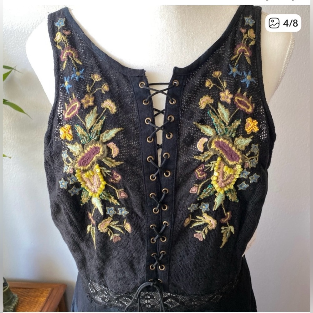 Free People Coal Combo dress size 10 NWT - Picture 4 of 16